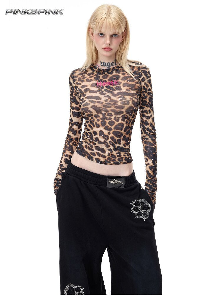 Shiny Diamond Thorn Embroidered Base T-shirt【s0000017716】