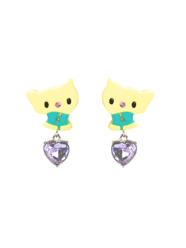 Cartoon Rhinestone Necklace Earrings【s0000017122】