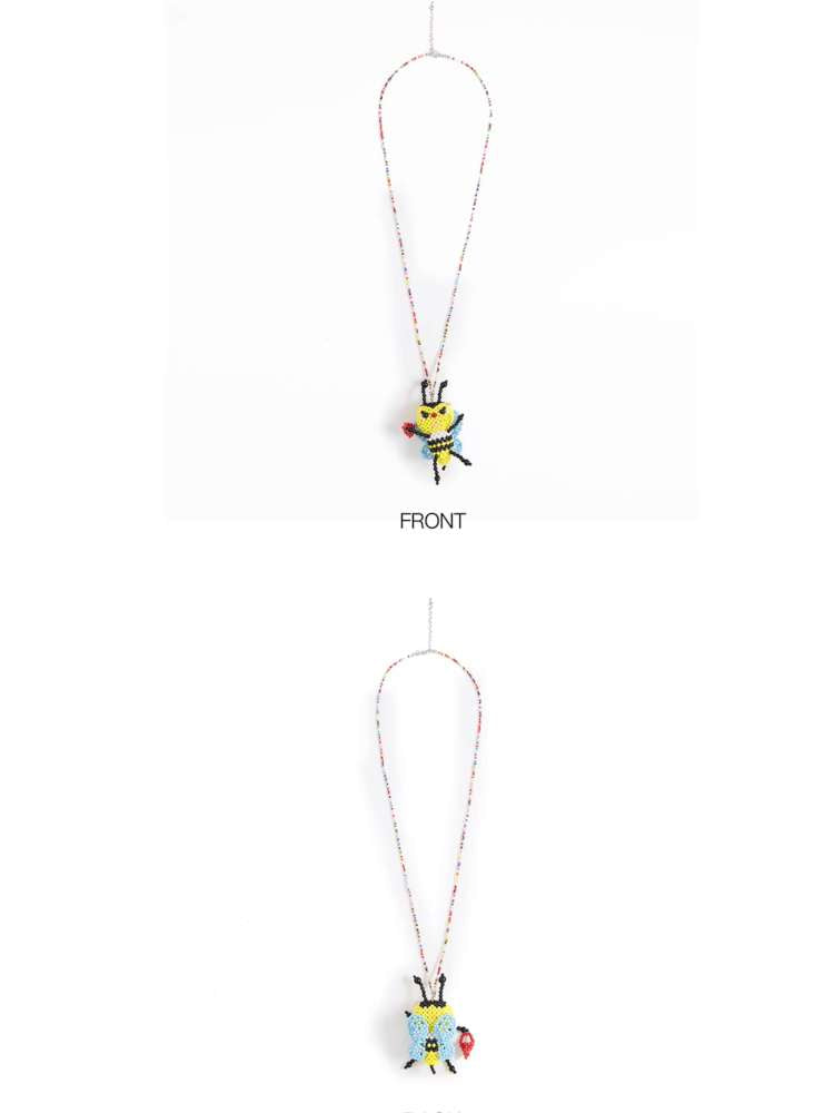 Handmade Beaded Bee Necklace Pendant【s0000015029】