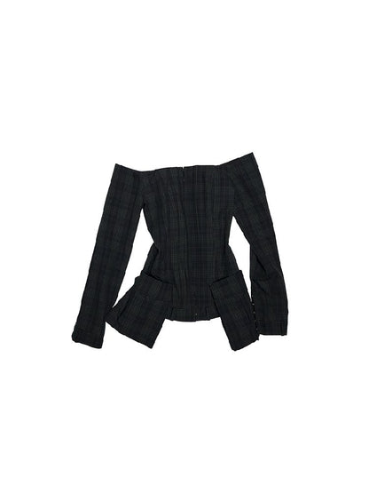 One Shoulder Hook Button Blazer【s0000011600】