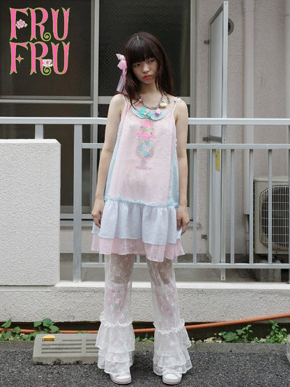 Patchwork Rhinestone Mesh Dress【s0000017759】