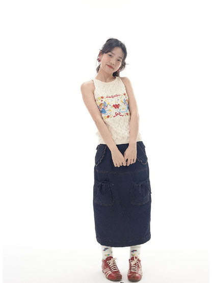 Angel Pattern Sleeveless Camisole Tank Top【s0000012007】