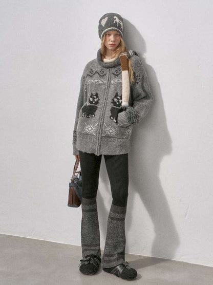 Concubine Cat Hoop Yarn Knit Jacket【s0000015227】