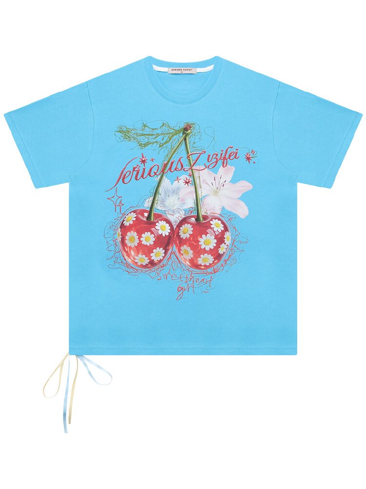 Daisy Cherry Vintage T Shirt【s0000017265】