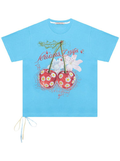 Daisy Cherry Vintage T Shirt【s0000017265】