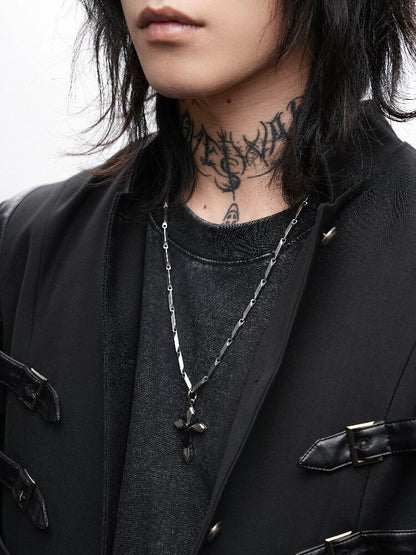 Versatile Cross Titanium Necklace【s0000018986】