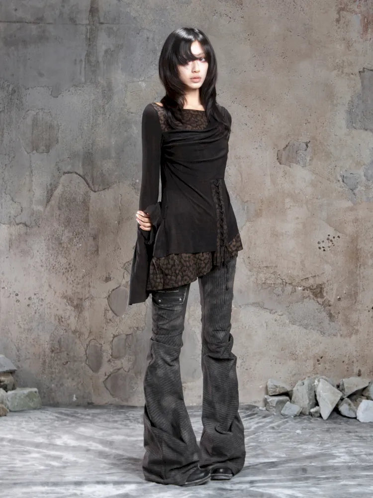 Fake Two-Piece Crew Neck Knit Blouse【s0000014129】