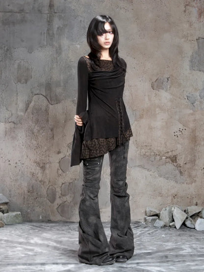 Fake Two-Piece Crew Neck Knit Blouse【s0000014129】