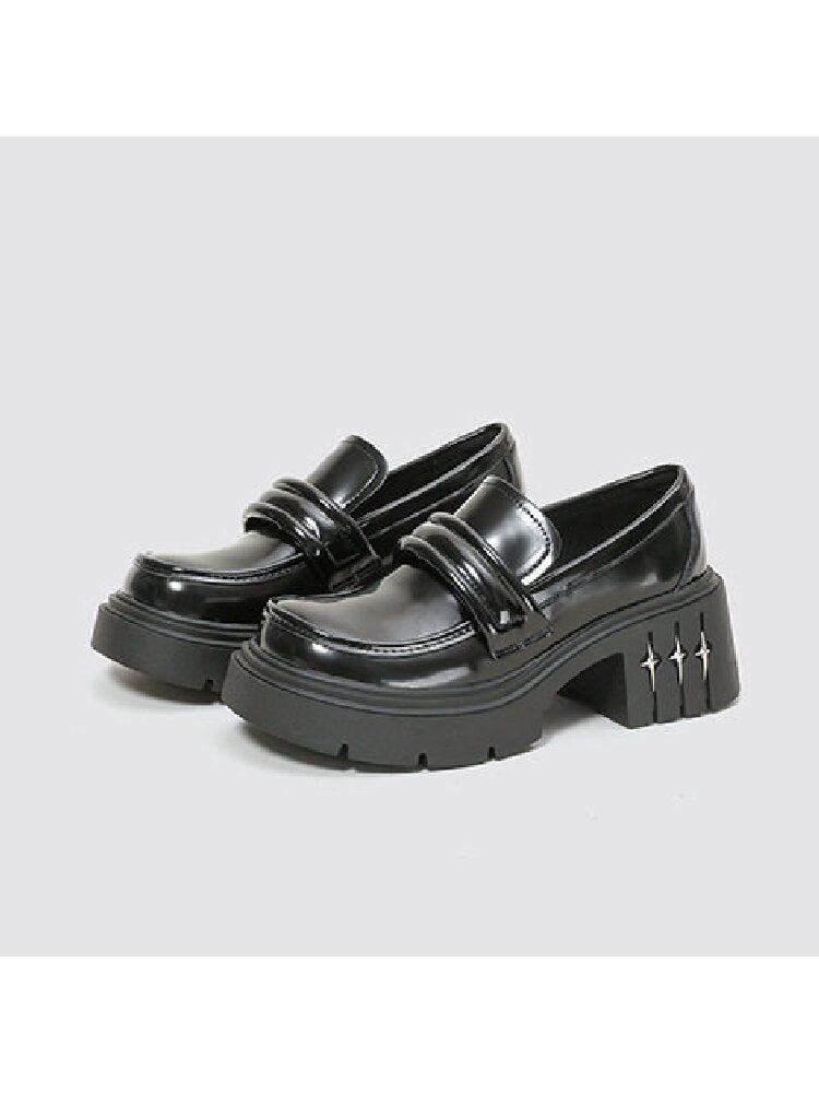 Thick Soled Casual Heel Loafers【s0000015718】