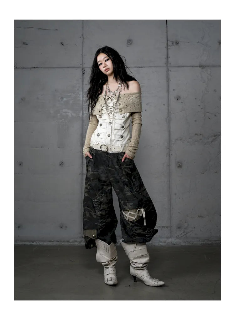 Embroidered Camo Pants【s0000014116】