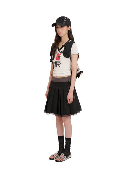V-Neck Tight-Fitting T-Shirt【s0000012558】