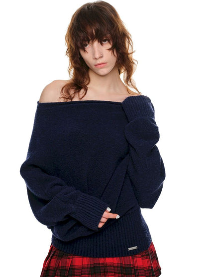 SLANT SHOULDER SWEATER [S0000010646]