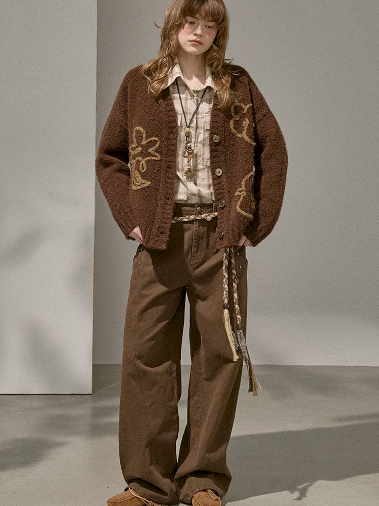 Split Side Pocket Riveted Washed Trousers【s0000014406】