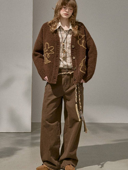 Split Side Pocket Riveted Washed Trousers【s0000014406】