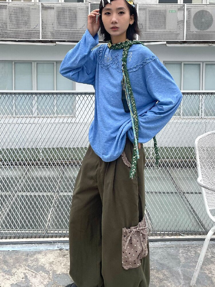 Patchwork Bud Green Cargo Pants【s0000015850】