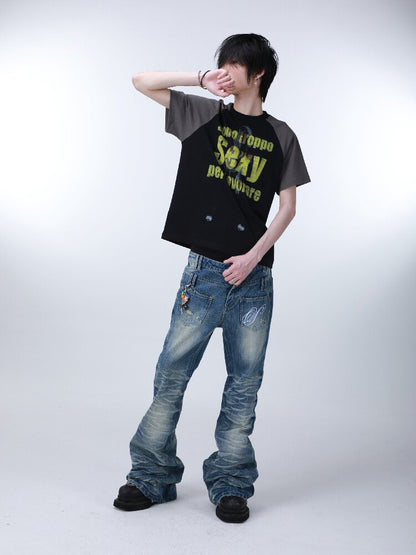 Digital Print Raglan T-Shirt【s0000016179】