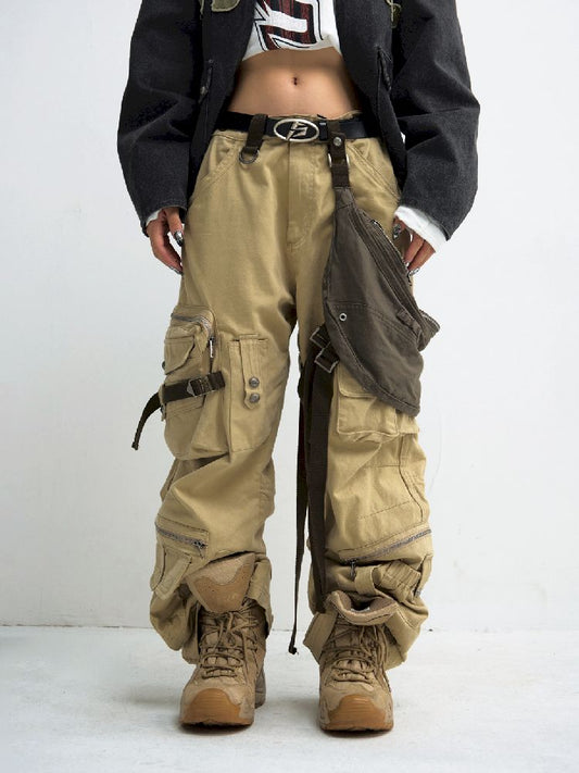 MULTI POCKETS STRAIGHT WORK PANTS [S0000010448]