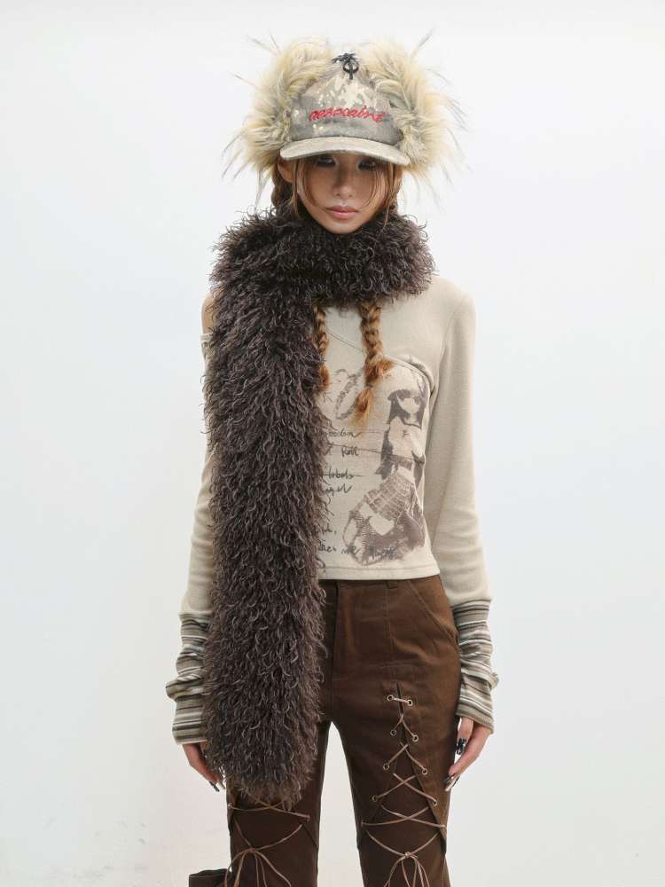 Imitation Sheep Wool Warm Scarf【s0000014833】