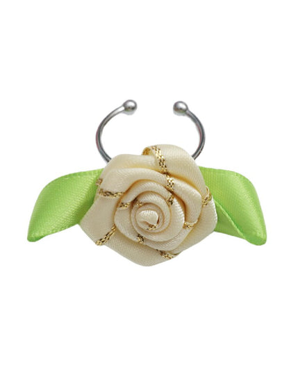 Vintage Rose Satin DIY Cute Ring【s0000017768】