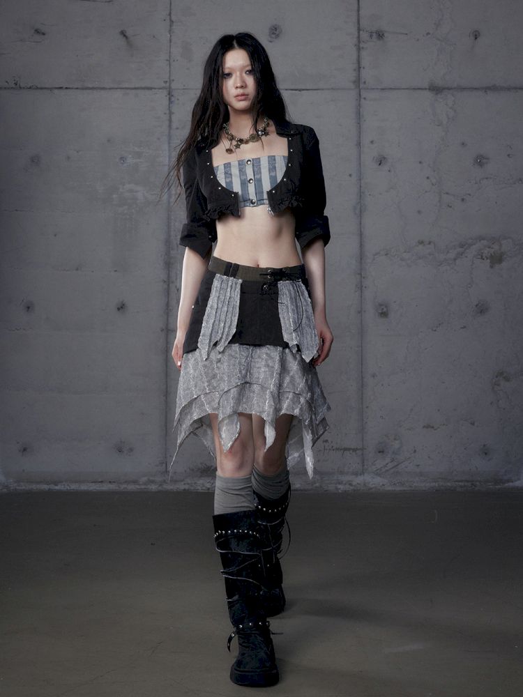 Short low collar long sleeve shirt【s0000013478】