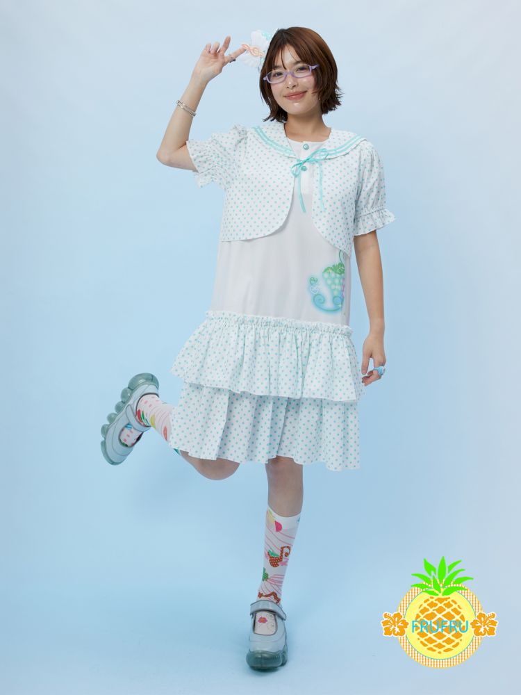 Navy Collar Two-Piece Dress【s0000013161】