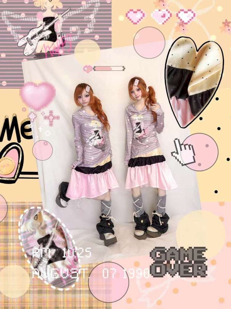 Patchwork Irregular Polka Skirt【s0000015393】