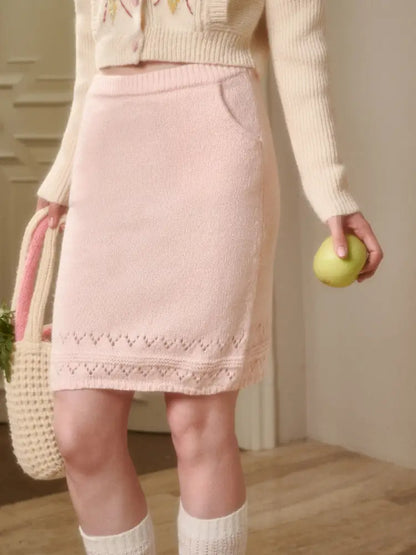 Knit Cardigan Skirt Set【s0000014332】