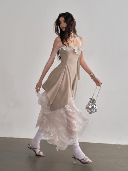 Embroidery Stitching Layered Sundress【s0000015702】