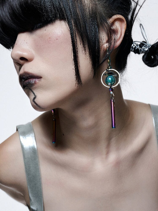 Futuristic Punk Deconstructed Earrings【s0000018817】