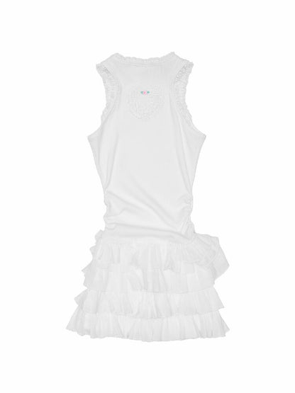 Lace Cloth Cake Vest Dress【s0000016925】