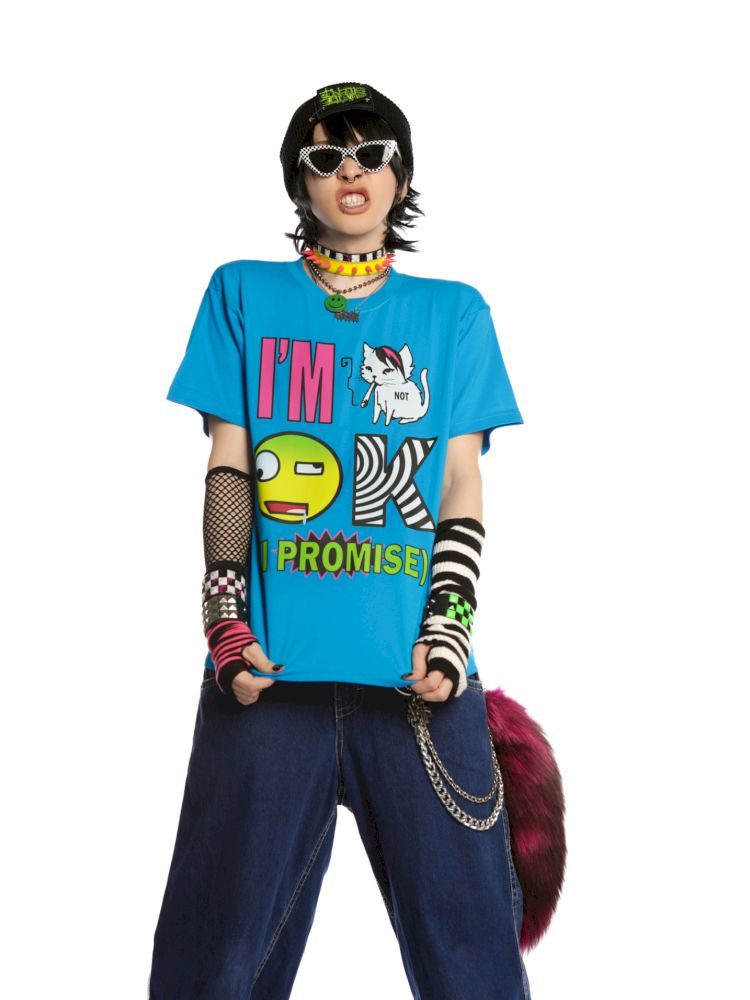 EMO hardcore skateboarding punk loose T-shirt【s0000013599】