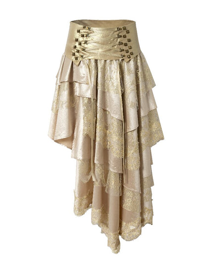 Lace Patchwork Irregular Skirt【s0000015935】