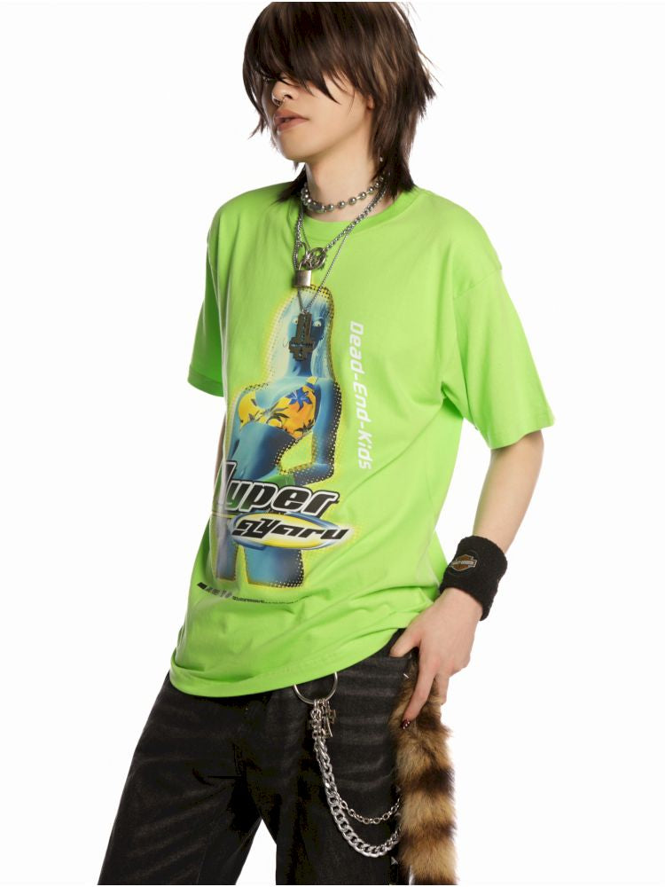 Hip-hop trend loose hundred T-shirt【s0000013602】