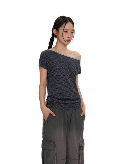 Drawstring Short Sleeve T-Shirt【s0000012496】