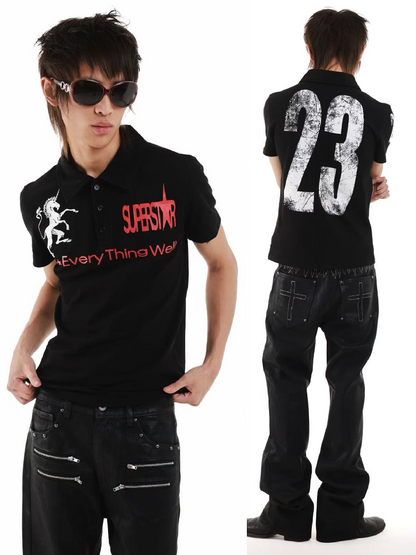 Embroidered Polo Street T-Shirt【s0000018251】