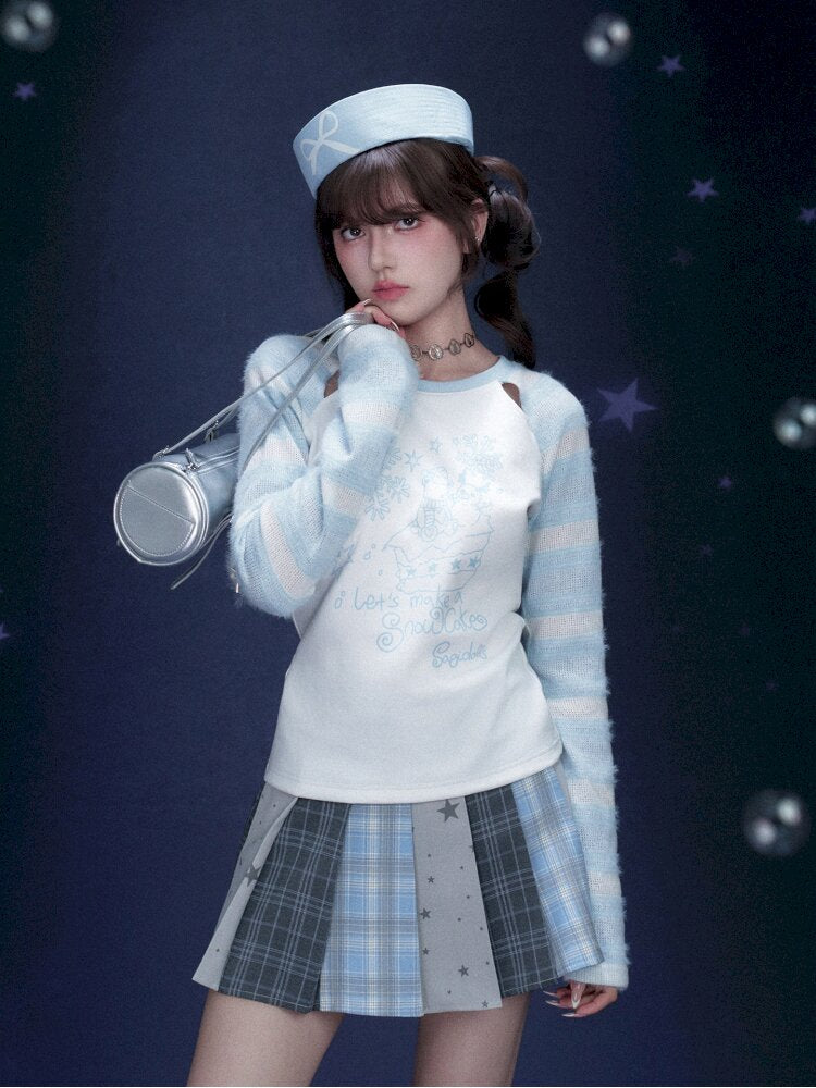 Star Gummy Splicing Pleated Skirt【s0000015438】