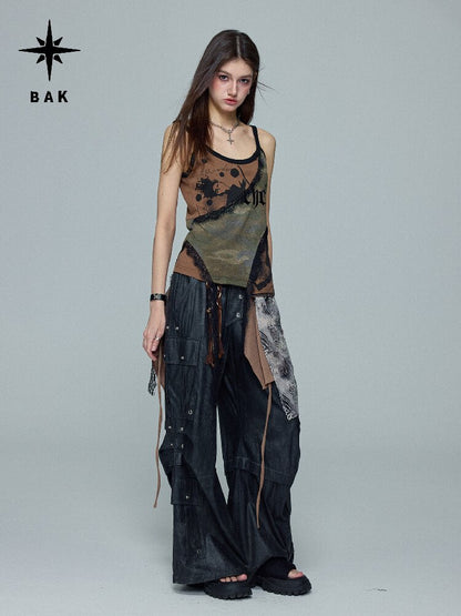Camouflage Splicing Vest Top【s0000016690】