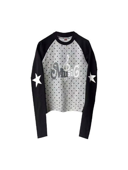 Raglan Color Block Long Sleeve Shirt【s0000018196】