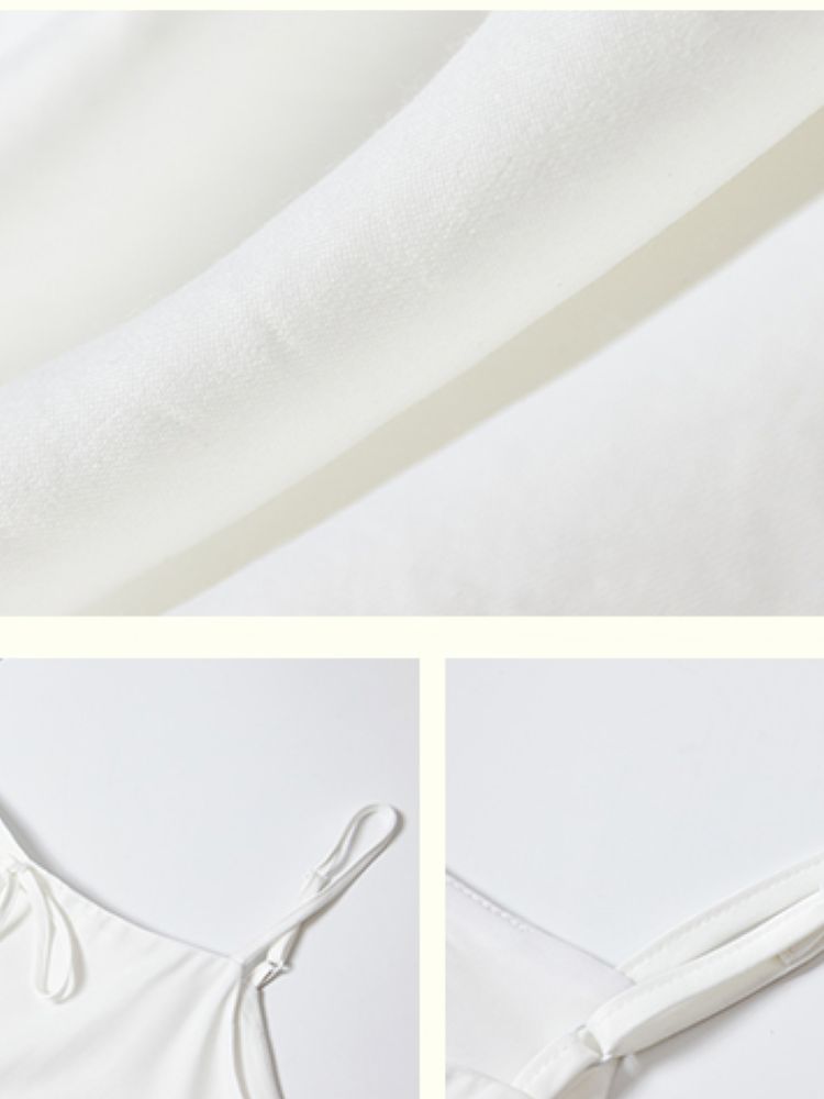 Pure white strapless tops【s0000012956】