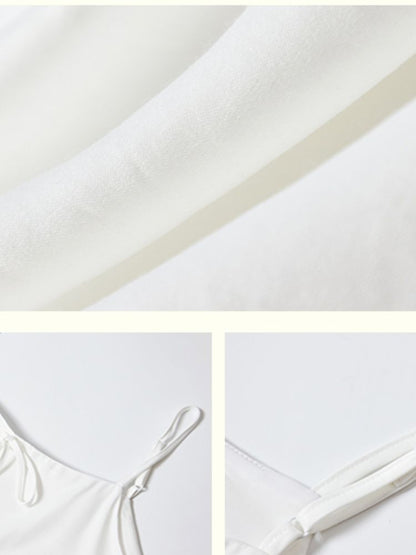 Pure white strapless tops【s0000012956】