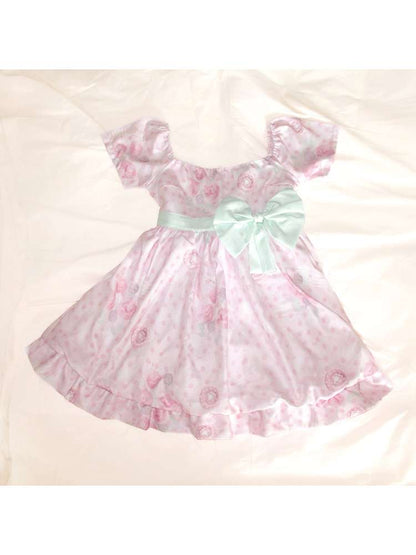 Mint Flower Chiffon Floral Dress【s0000015206】