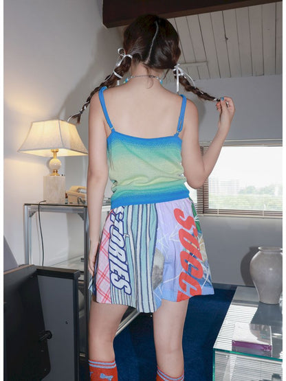 Snake print knitted strapless top【s0000012816】