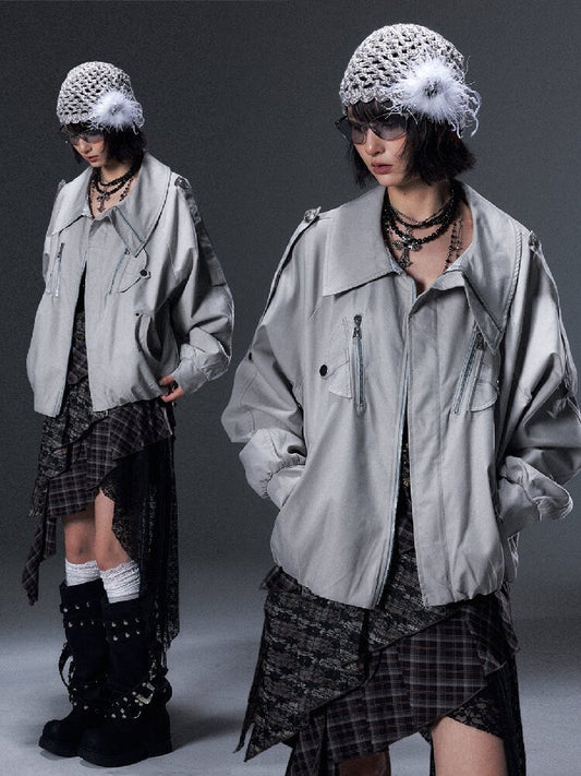 Loose Punk Riveted Utility Jacket【s0000017996】