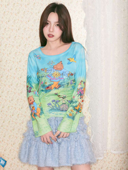 Diamond Letter Stretch Base Shirt【s0000014499】