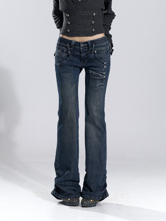 Heavy-Duty Washed Straight Jeans【s0000018487】