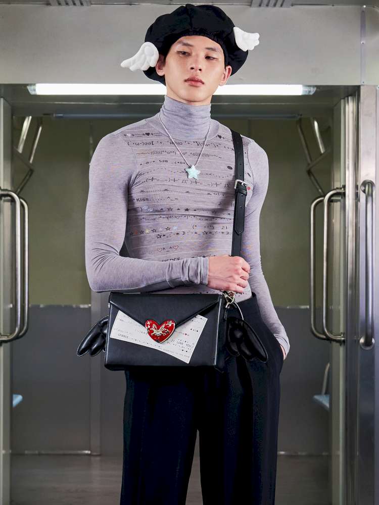 Wool Blend Emoji Stripe Turtleneck【s0000014648】