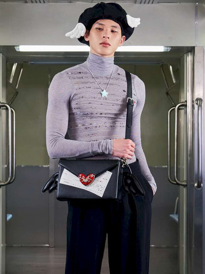 Wool Blend Emoji Stripe Turtleneck【s0000014648】