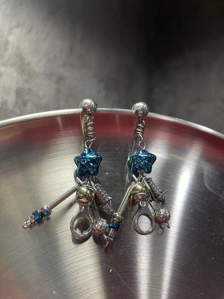 Handmade Punk Space Odyssey Earrings【s0000018877】