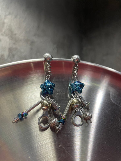 Handmade Punk Space Odyssey Earrings【s0000018877】
