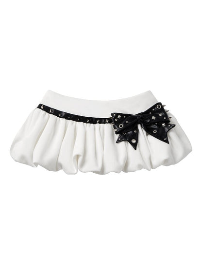 Stud Bow Design Pumpkin Skirt【s0000016934】